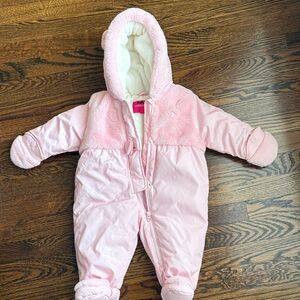 London Fog Soft Pink Hooded Footie